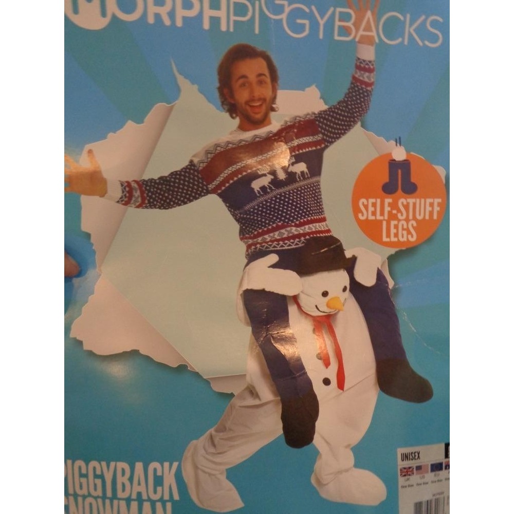 Piggyback Snowman Adult Men's Costume OSFM